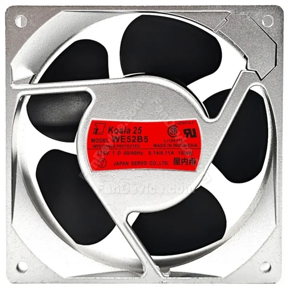 Servo WE52B5 115V 0.14/0.11A 10/8W Impedance Protected Cooling Fan