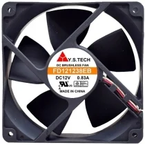 Y.S.TECH FD121238EB 12V 0.83A DC Brushless 2 / 3 Wires Axial Cooling Fan
