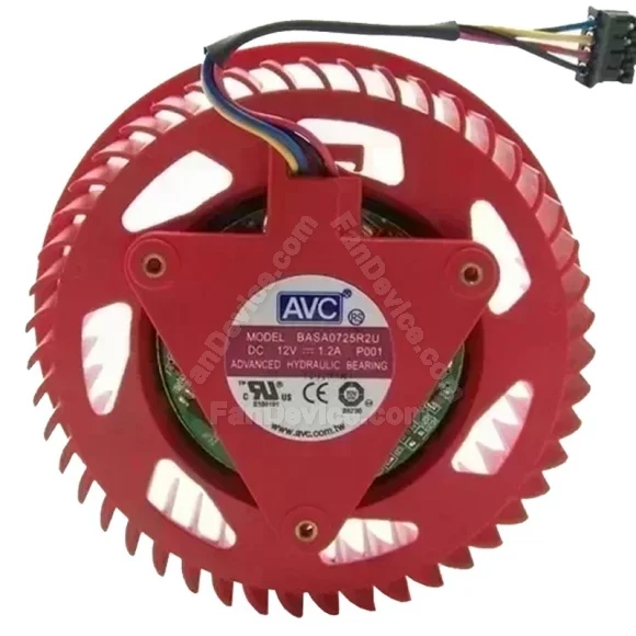 AVC BASA0725R2U 12V 1.2A 4 Wires Hydraulic Bearing Cooling Fan