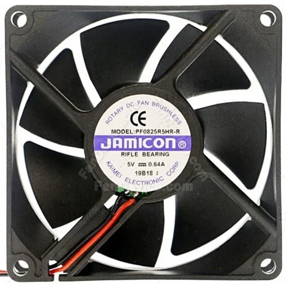JAMICON PF0825R5HR-R 5V 0.64A 2 Wires Rifle Bearing Cooling Fan