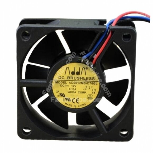 ADDA AD0612MS-C76GL DC 12V 0.13A 2 Wires / 3 Wires Axial Cooling Fan
