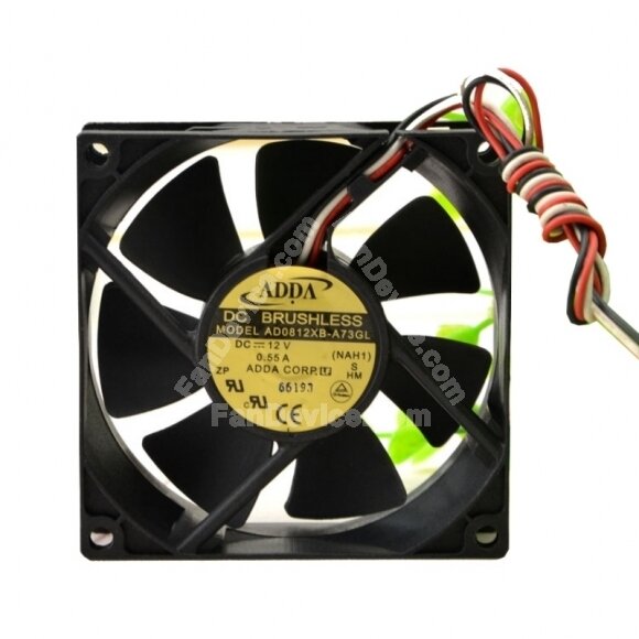ADDA AD0812XB-A73GL DC 12V 0.55A 2 Wires / 3 Wires Axial Cooling Fan