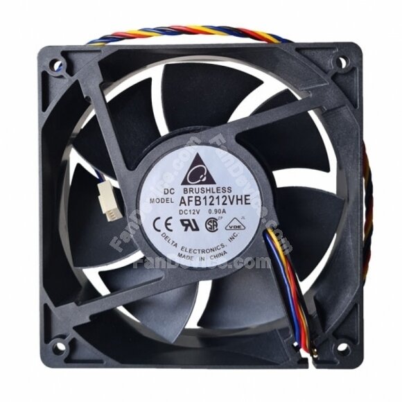 Delta AFB1212VHE DC 12V 0.90A 2 Wires / 3 Wires / 4 Wires Axial Cooling Fan