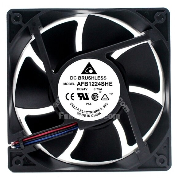 Delta AFB1224SHE DC 24V 0.75A 2 Wires / 3 Wires / 4 Wires Axial Cooling Fan