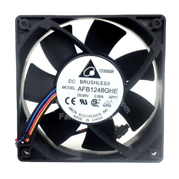 Delta AFB1248GHE DC 48V 0.90A 2 Wires / 3 Wires / 4 Wires Axial Cooling Fan