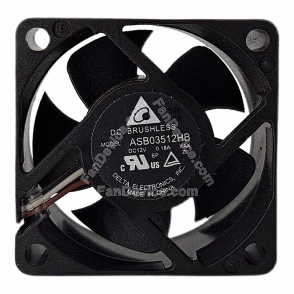 Delta ASB03512HB DC 12V 0.18A 3 Wires Axial Cooling Fan