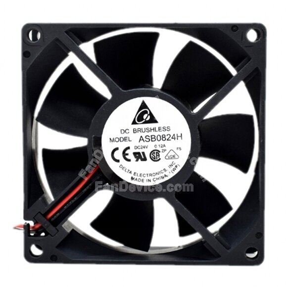 Delta ASB0824H DC 24V 0.12A 2 Wires Axial Cooling Fan