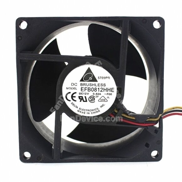 Delta EFB0812HHE DC 12V 0.62A 2 Wires / 3 Wires Axial Cooling Fan