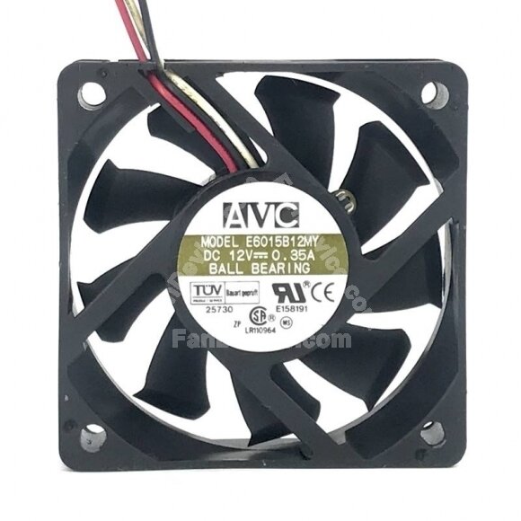 AVC E6015B12MY DC 12V 0.35A 2 Wires / 3 Wires Axial Cooling Fan