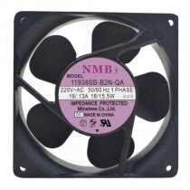 NMB 11938SB-B2N-QA AC 220V 0.16/0.13A 18/15.5W 12038 Impedance Protected Axial Cooling Fan