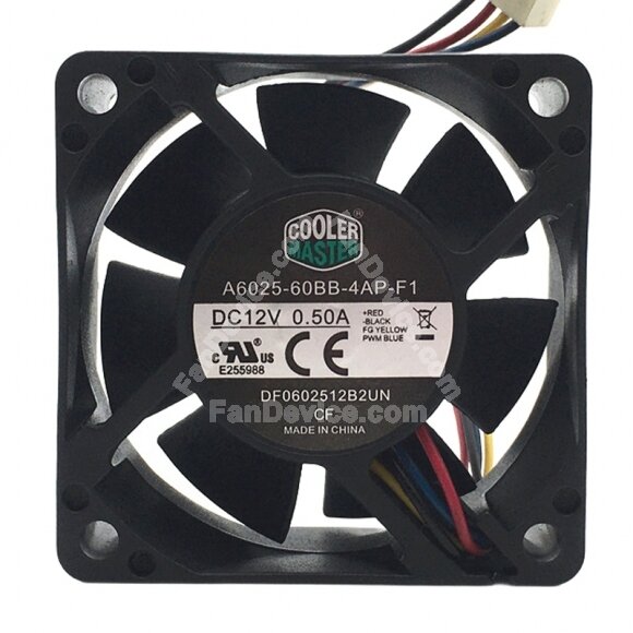 COOLER MASTER A6025-60BB-4AP-F1 DC 12V 0.50A 6025 PWM Axial Cooling Fan