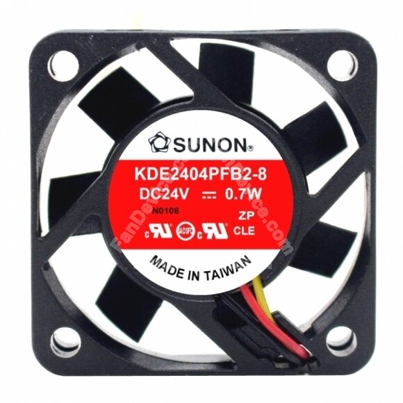 Sunon KDE2404PFB2-8 DC 24V 0.7W 2 Wires / 3 Wires Axial Cooling Fan