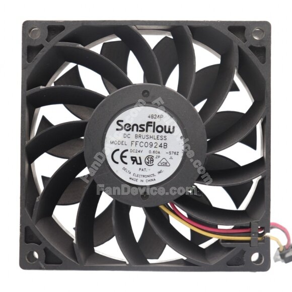 Delta Sensflow FFC0924B DC 24V 0.60A 9025 Axial Brushless Cooling Fan