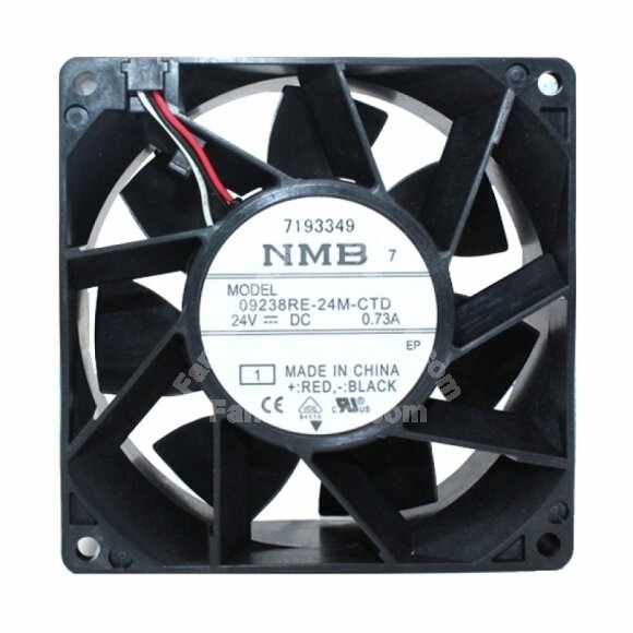 NMB 09238RE-24M-CTD DC 24V 0.73A 3 Wires Axial Cooling Fan