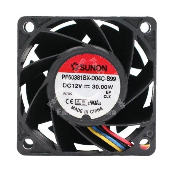 Sunon PF60381BX-D04C-S99 DC 12V 30.00W 6038 Axial Cooling Fan
