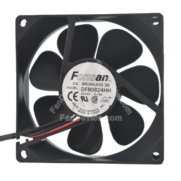 Delta Fonsan DFB0824HH DC 24V 0.18A 8025 Axial Brushless Cooling Fan
