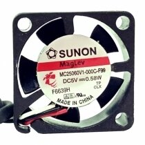 Sunon MC25060V1-000C-F99 DC 5V 0.58W 2 Wires / 3 Wires Axial Cooling Fan