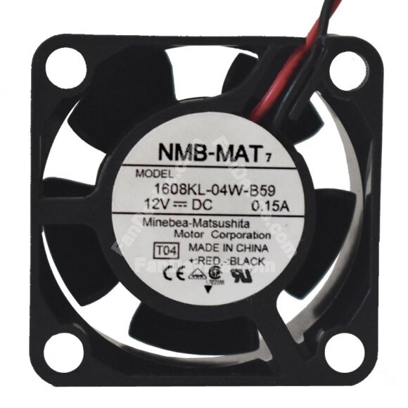 NMB 1608KL-04W-B59 DC 12V 0.15A 2 Wires / 3 Wires Axial Cooling Fan