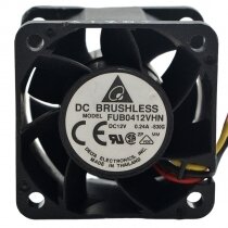 Delta FUB0412VHN DC 12V 0.24A 4028 Axial Brushless Cooling Fan