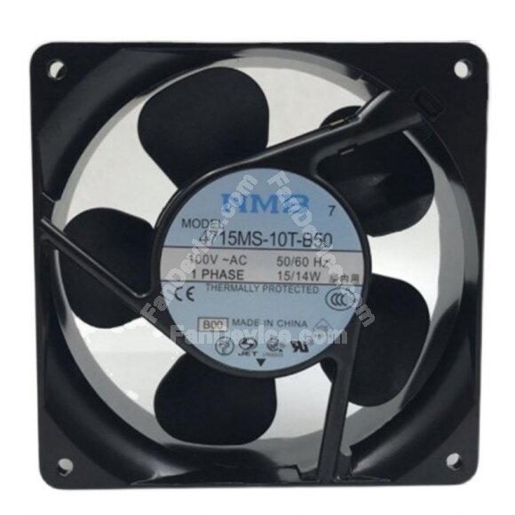 NMB 4715MS-10T-B50 AC 100V 0.27A 15W / 0.23A 14W 2 Wires Axial Cooling Fan