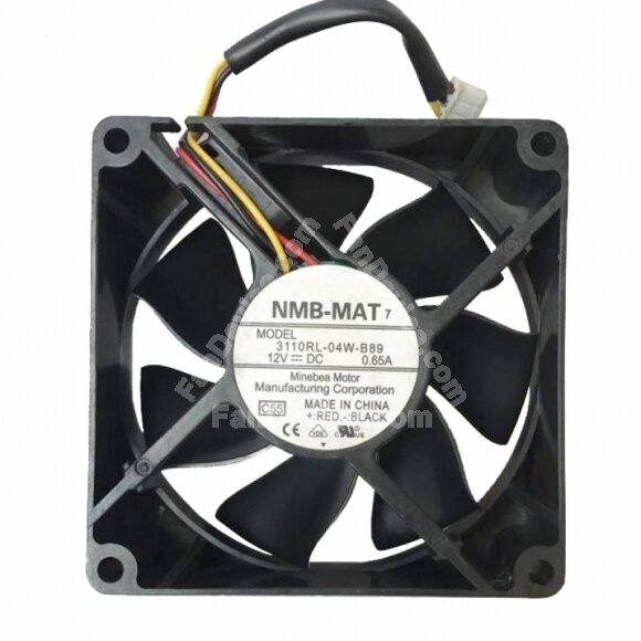 NMB 3110RL-04W-B89 DC 12V 0.65A 3 Wires Axial Cooling Fan