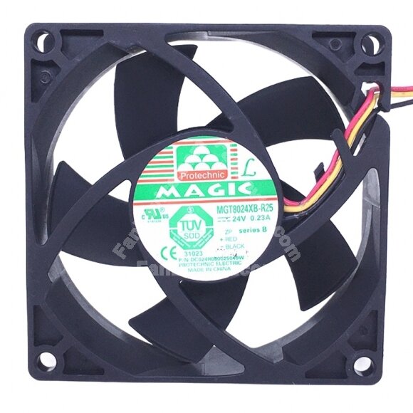 MAGIC MGT8024XB-R25 DC 24V 0.23A 8025 Axial Cooling Fan