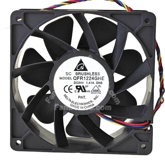 Delta QFR1224GHE DC 24V 1.41A 12038 Axial Cooling Fan