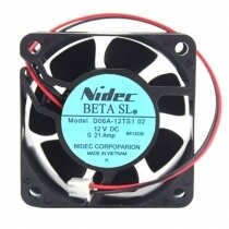 Nidec D06A-12TS1 DC 12V 0.21A 2 Wires Axial Cooling Fan