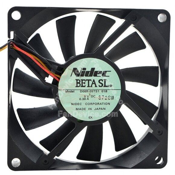 Nidec D08R-05TS1 01B DC 5V 0.38A 8015 Axial Cooling Fan