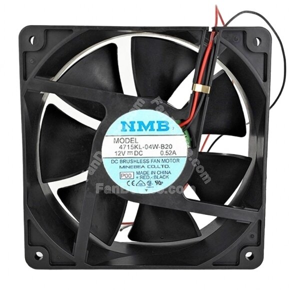 NMB 4715KL-04W-B20 DC 12V 0.52A 12038 Axial Cooling Fan