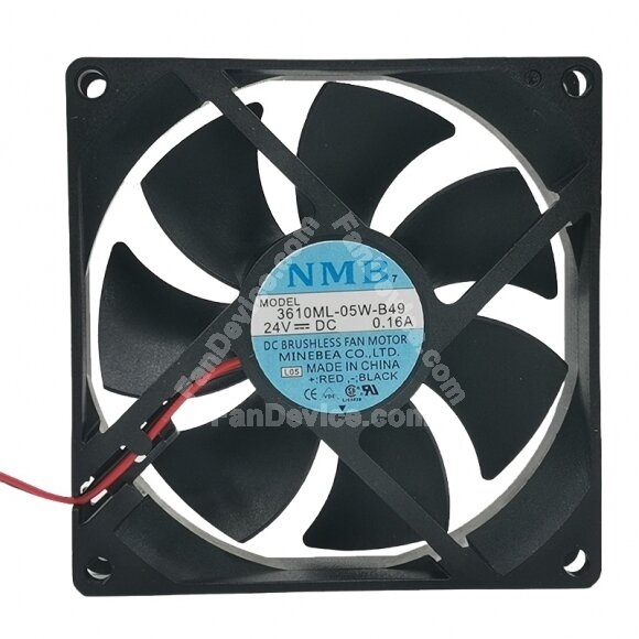NMB 3610ML-05W-B49 DC 24V 0.16A 9225 Axial Brushless Cooling Fan