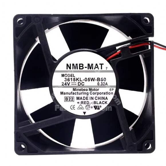 NMB-MAT 3615KL-05W-B50 DC 24V 0.32A 9038 Axial Waterproof Cooling Fan