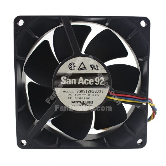 Sanyo Denki San Ace 92 9G0912P2G031 DC 12V 0.88A 9038 Axial Cooling Fan