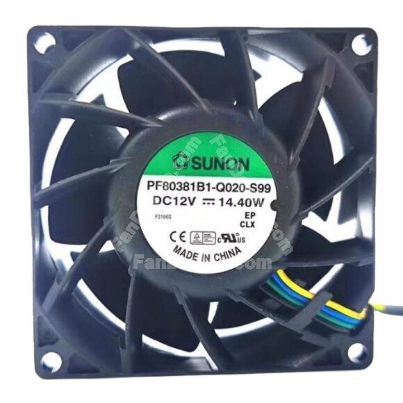Sunon PF80381B1-Q020-S99 DC 12V 14.40W 8038 Axial Cooling Fan