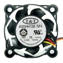 T&T 4020HH12B NF4 DC 12V 0.24A 4020 Axial Cooling Fan
