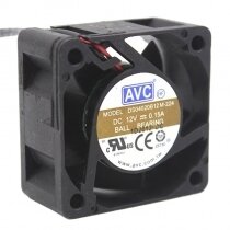AVC DS04020B12M DC 12V 0.15A 4020 Ball Bearing Axial Cooling Fan