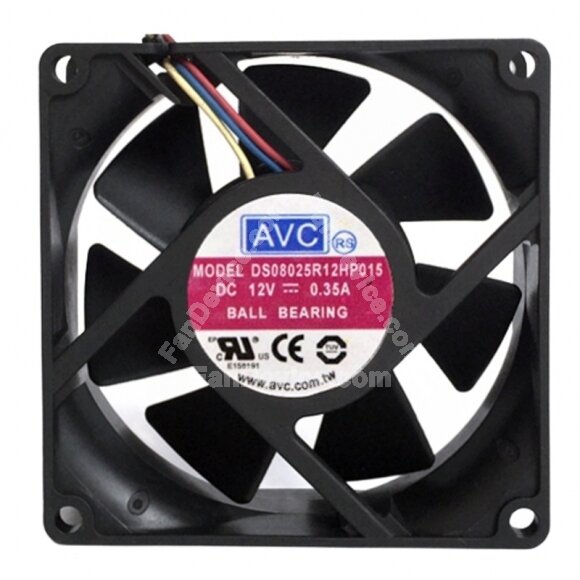 AVC DS08025R12HP015 DC 12V 0.35A 8025 Ball Bearing Axial Cooling Fan