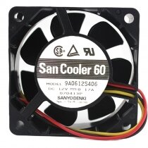 Sanyo Denki San Cooler 60 9A0612S406 DC 12V 0.17A 6025 Axial Cooling Fan
