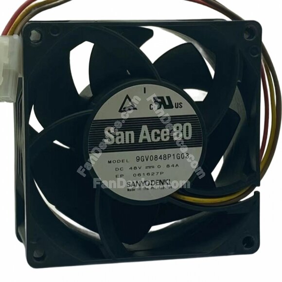 Sanyo Denki 9GV0848P1G03 DC 48V 0.84A 8038 Axial Cooling Fan
