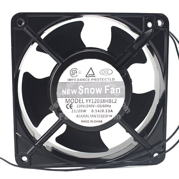 SNOW FAN YY12038HBL2 AC 220V/240V 0.14/0.13A 21/20W 12038 Axial Cooling Fan