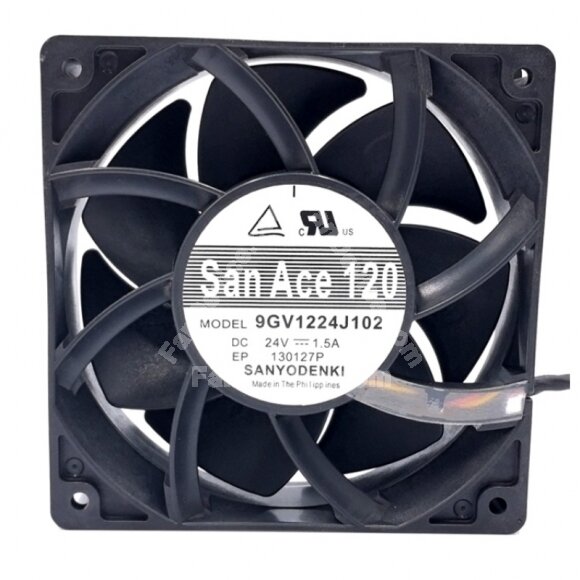 Sanyo Denki San Ace 120 9GV1224J102 DC 24V 1.5A 2 Wires / 3 Wires / 4 Wires Axial Cooling Fan