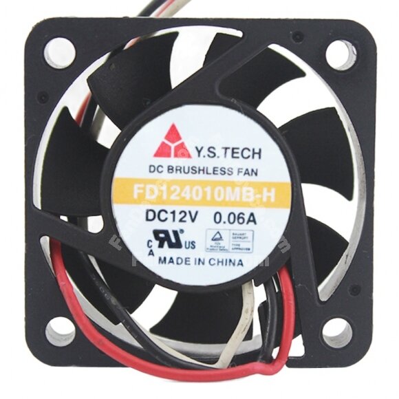 Y.S.TECH FD124010MB-H DC 12V 0.06A 4010 Axial Brushless Cooling Fan