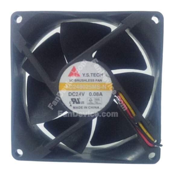 Y.S.TECH FD248025MS-N DC 24V 0.08A 8025 Axial Brushless Cooling Fan
