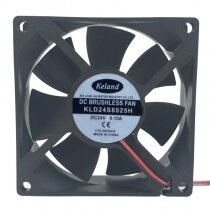 Keland KLD24S8025H DC 24V 0.15A 8025 Axial Brushless Cooling Fan