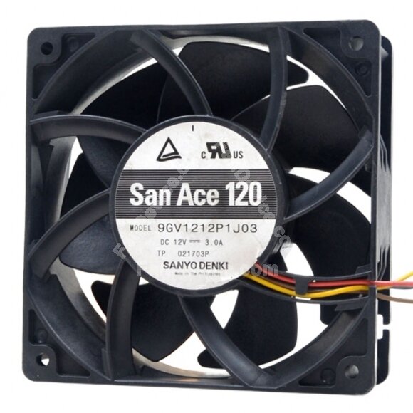 Sanyo Denki San Ace 120 9GV1212P1J03 DC 12V 3.0A 12038 Axial Cooling Fan