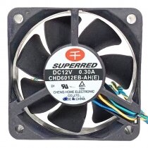 SuperRed CHD6012EB-AH(E) DC 12V 0.30A 2 Wires / 4 Wires Axial Cooling Fan
