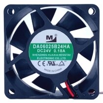 YM DA06025B24HA DC 24V 0.18A 2 Wires Axial Cooling Fan