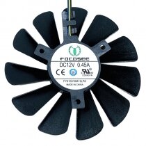 FOCOSEE FY010010M12LPA DC 12V 0.45A 3 Wires Axial Cooling Fan