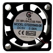 GT GT0205MS-06 DC 5V 0.08A 2 Wires Brushless Axial Cooling Fan