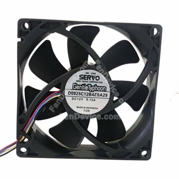 SERVO D0925C12B4ZSA29 DC 12V 0.15A 4 Wires Axial Cooling Fan